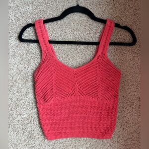 Abercrombie & Fitch Vibrant Coral Knit Top